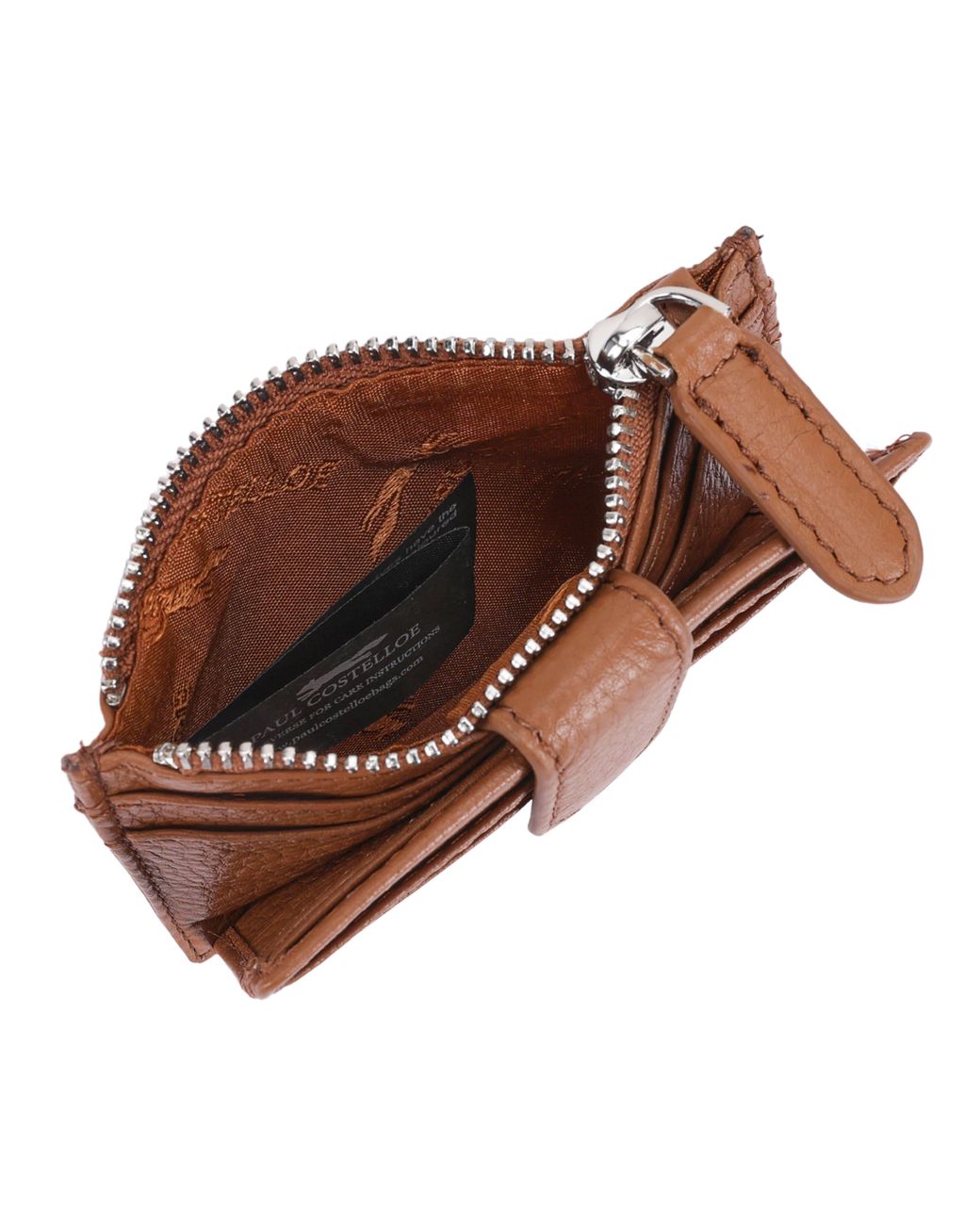 Paul Costelloe Blue Carl Leather Card Holder for men