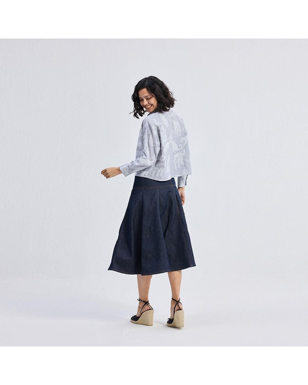 REISTOR Blue Oversized Boxy-Fit Shirt