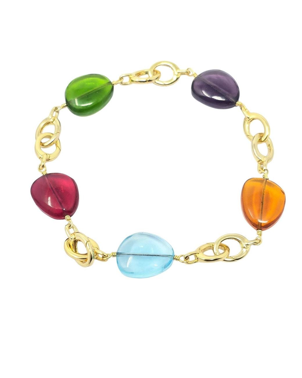 Sophelia Blue Statement Personalised Birthstone Charm Camelia Bracelet