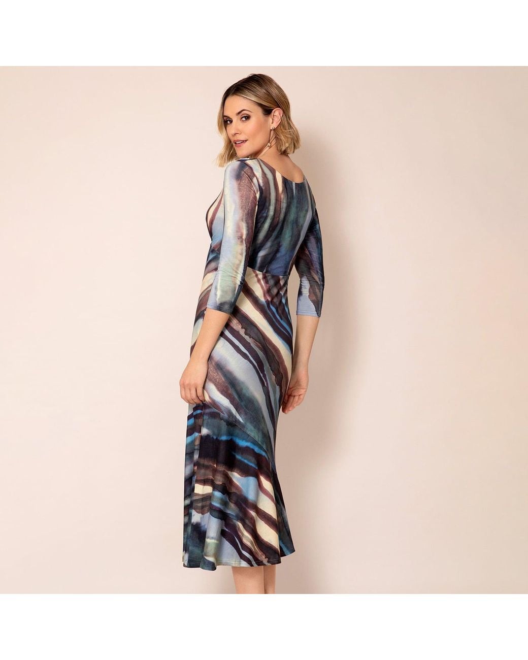 Alie Street London Blue Maxine Asymmetric Dress Ocean