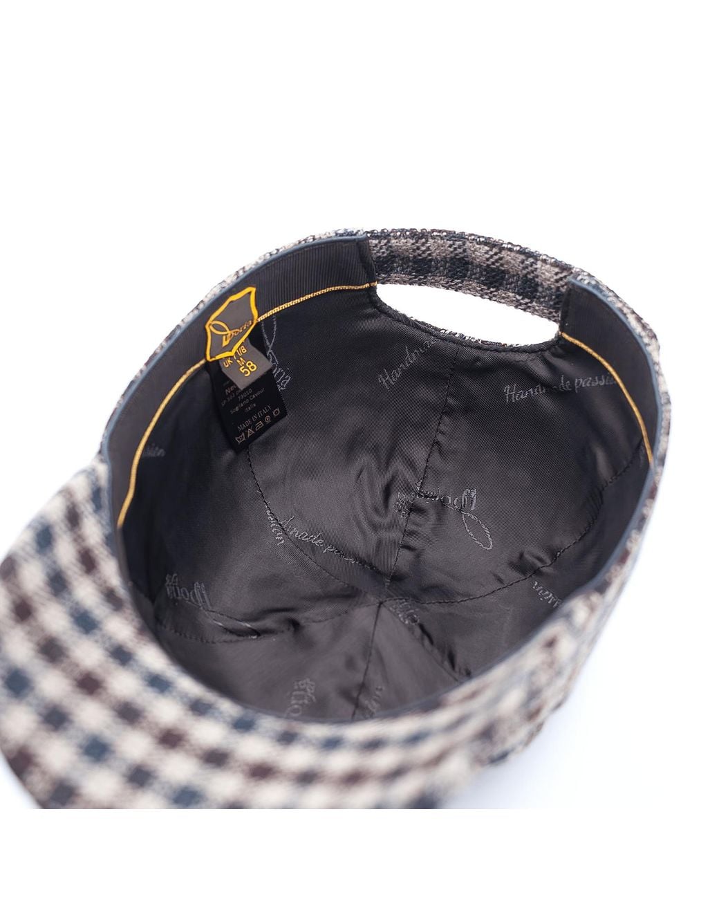 DORIA 1905 Gray Wool-Blend Checked Fabric Baseball Cap for men