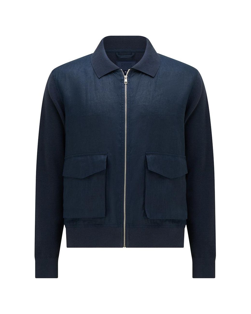 Guards London Blue Carter Linen & Knitted Casual Jacket for men