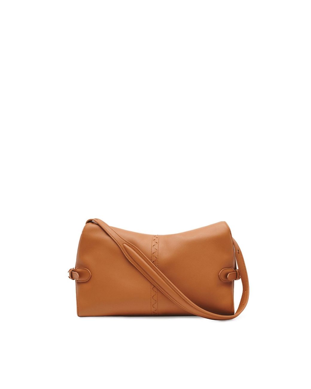 Orange Cube Brown Fantina Folded Hobo Bag