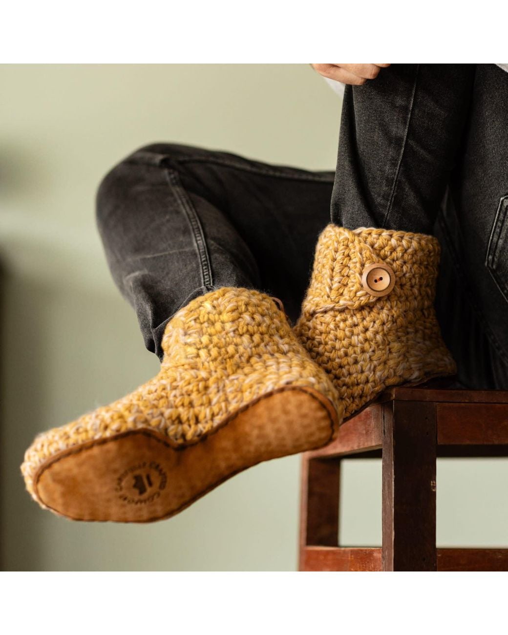 Kingdom of Wow Metallic Comfortable Wool Boot Slippers For