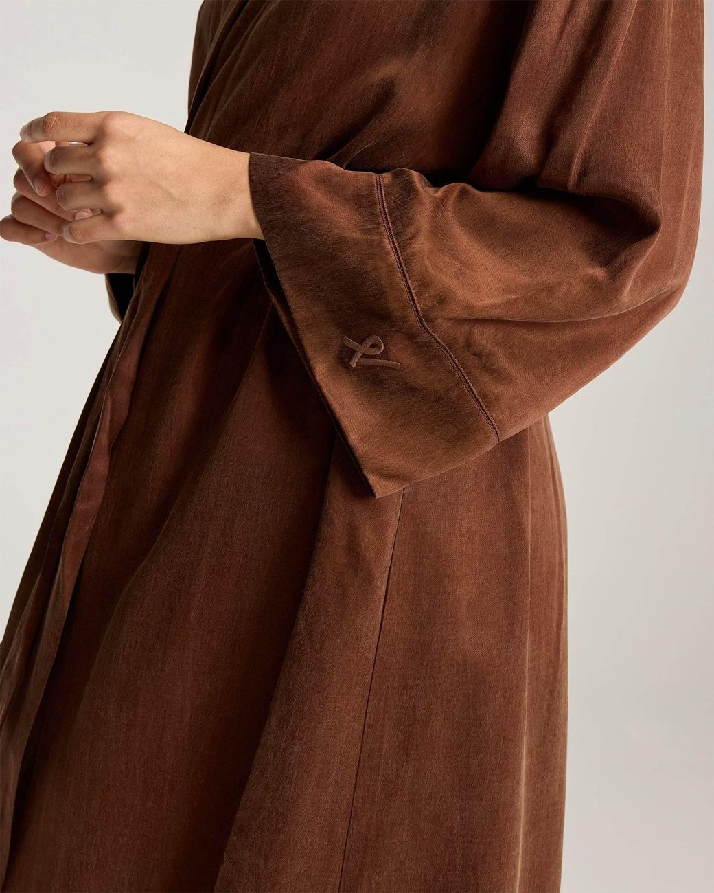 Nudea Brown Eco-Luxe Kimono Robe