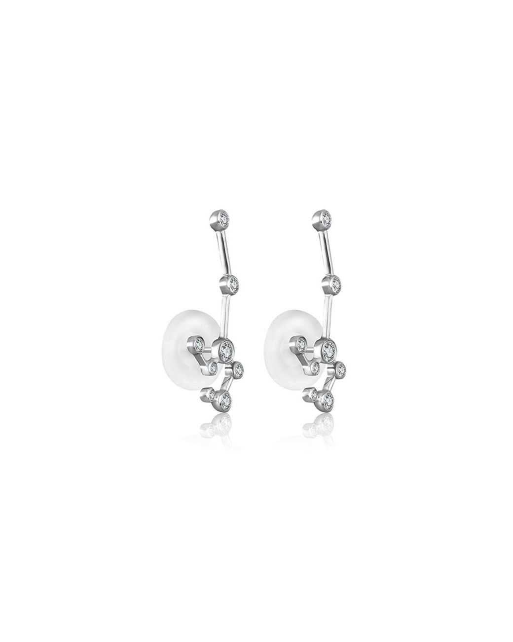 Genevieve Collection Metallic Leo Zodiac Constellation Earring 18K & Diamond