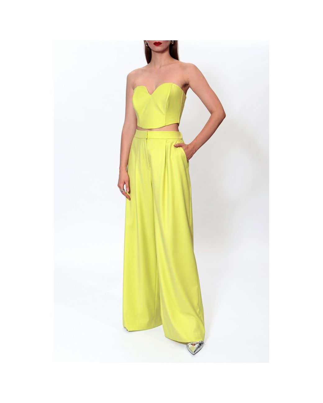 AGGI by HALEWSKI Yellow Lara Wild Lime Corset