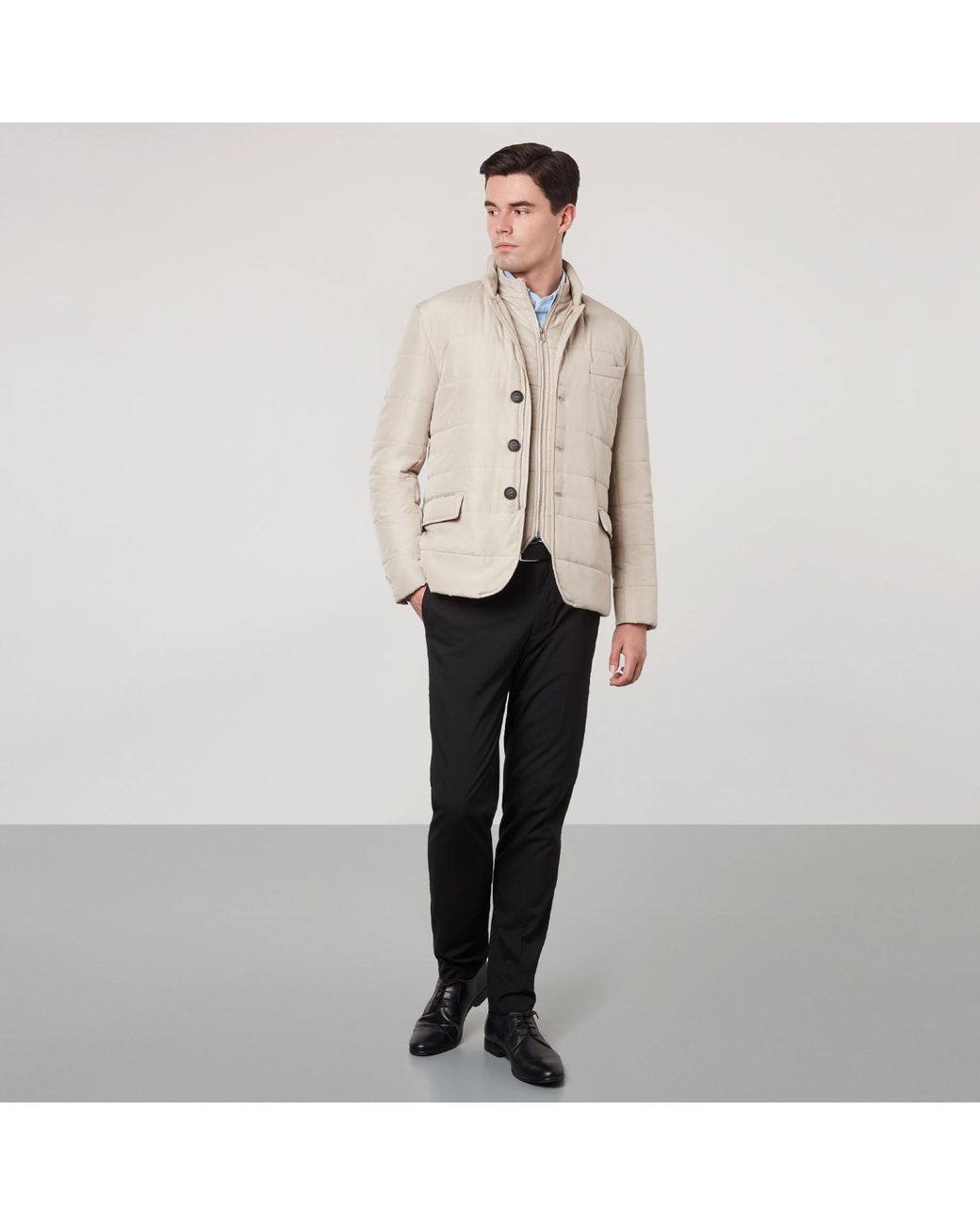 SEREN LONDON Natural Quilted Gilet for men