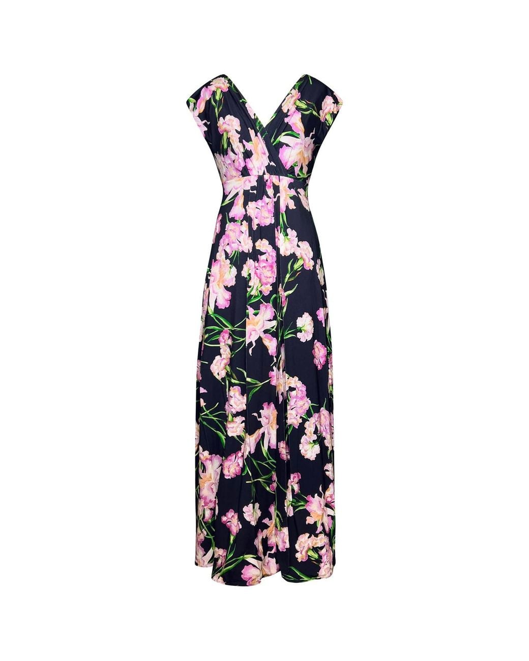 Alie Street London Blue Sophia Maxi Dress Petite Midnight Blossom