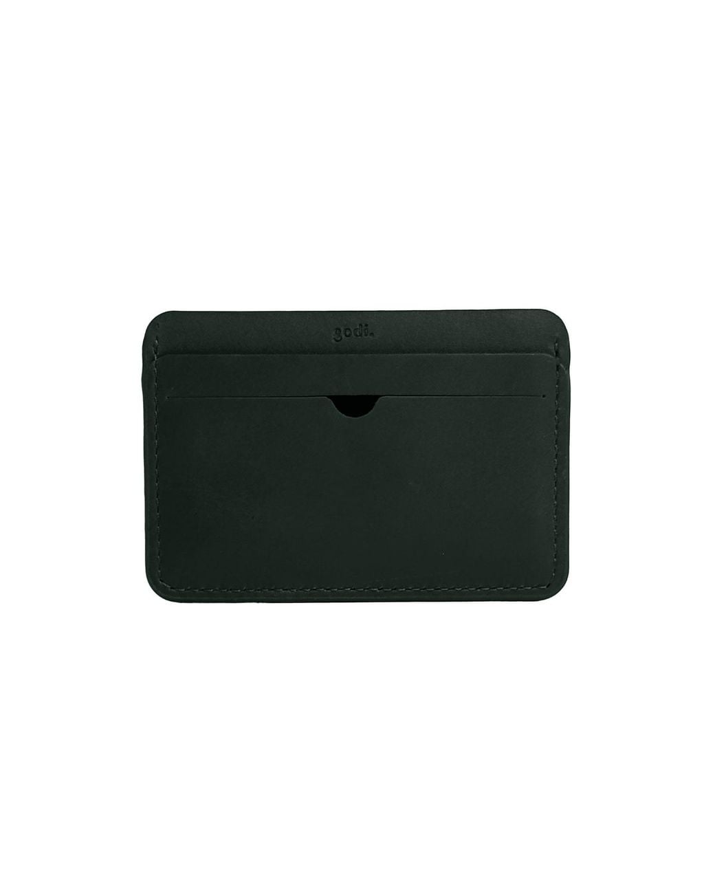 godi. Green Handmade Full Grain Cow Leather Cardholder for men