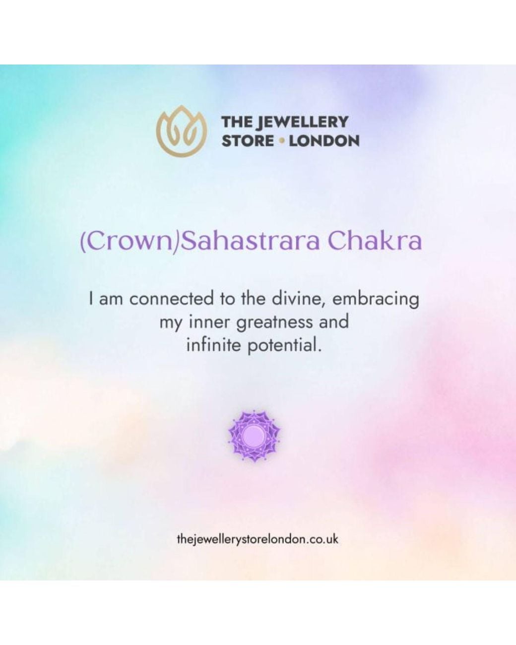 The Jewellery Store London Metallic Crown Chakra/Sahastrara Charm Necklace