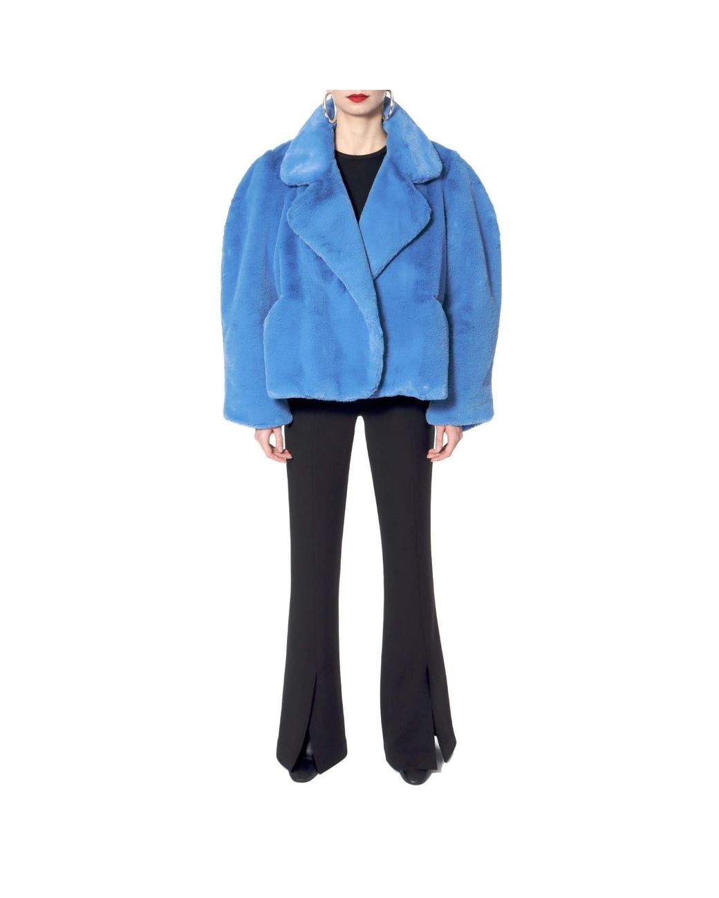 AGGI by HALEWSKI Blue Faux Fur Gigi Azure