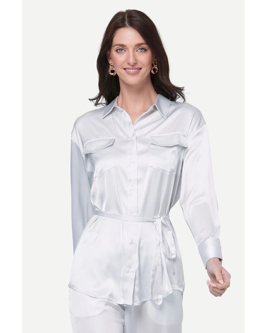 Zafur White Barron Blouse