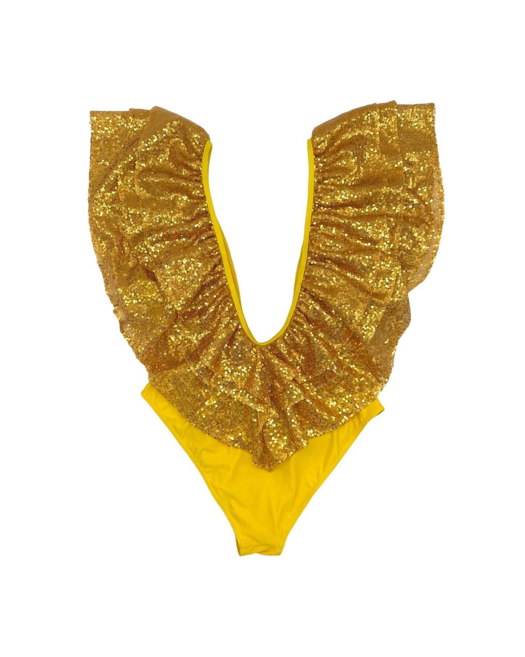 Julia Clancey Orange Victory Sequin Swim Body