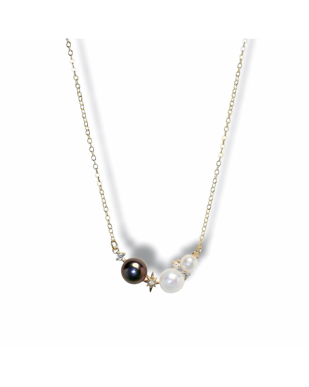 Ninemoo Metallic Eclipse Pearl Necklace