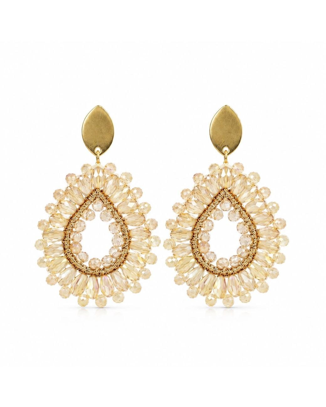 LOTT.gioielli Metallic Neutrals Drop Crystal Earring S