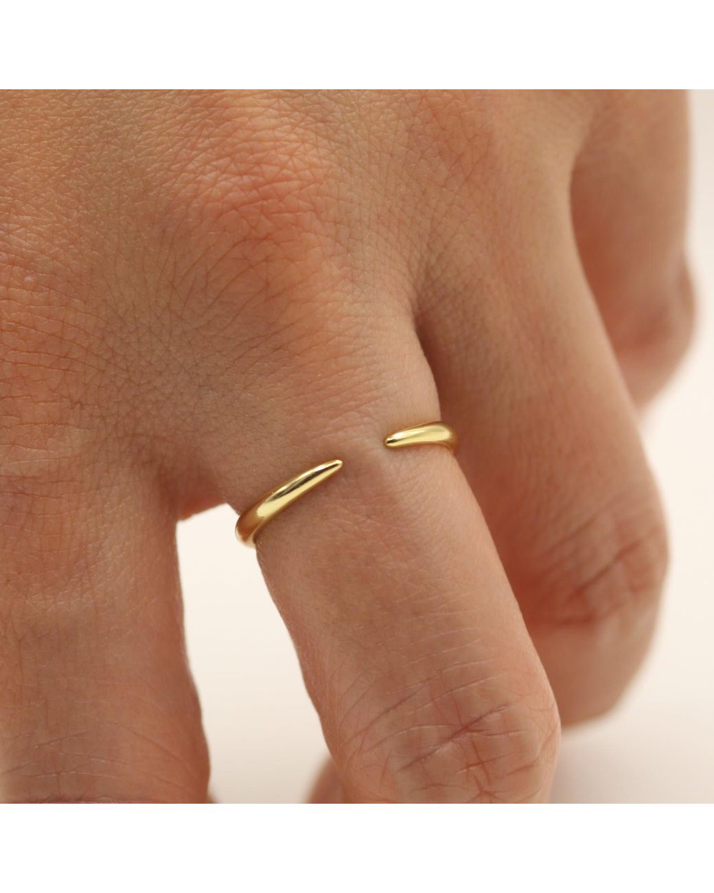 VicStoneNYC Fine Jewelry Yellow Open Cuff Stacking Solid Ring By Handmade