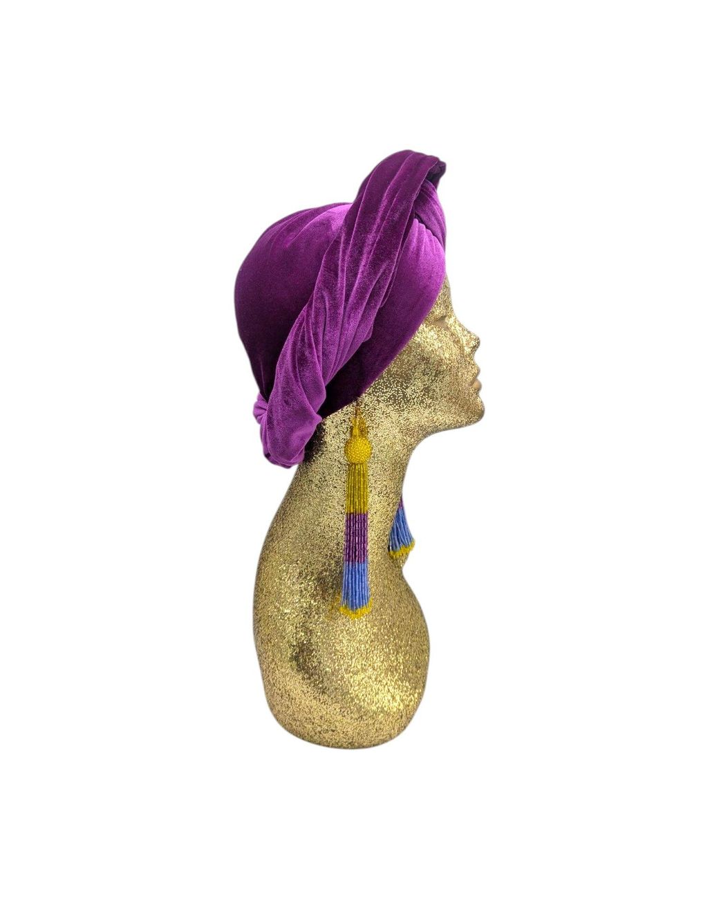 Julia Clancey Purple Plum Velour Luxe Turban