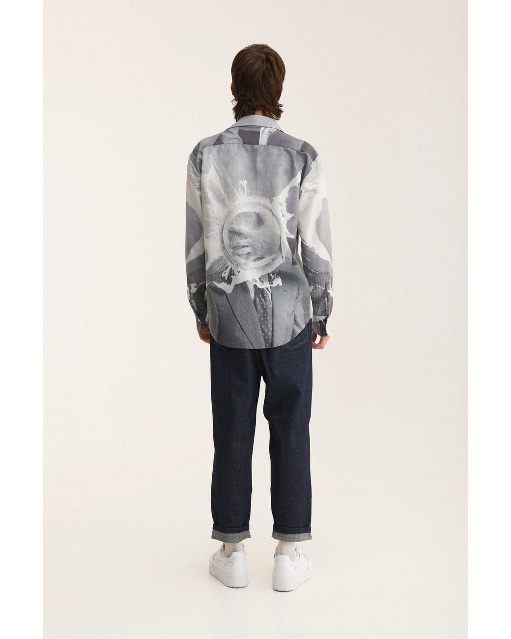 mysimplicated Metallic Long Sleeve Shirt for men