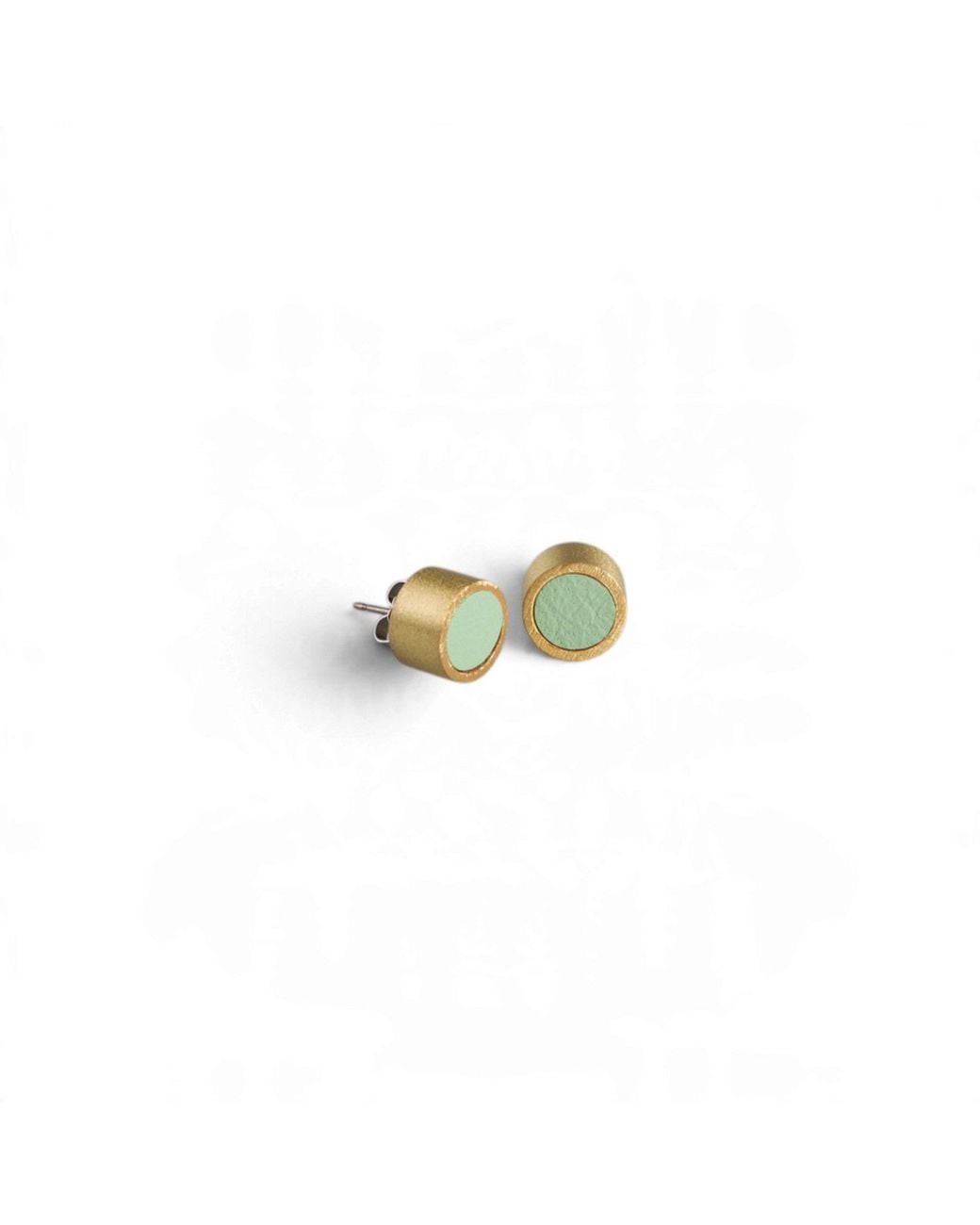 Svetlana Vukov Green Mint Small Dot Stud Earrings