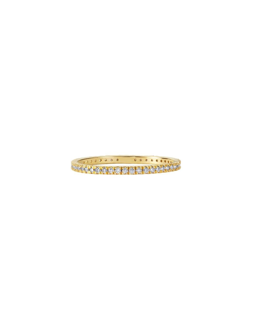 BLOOMTINE | Earth Angel HQ Metallic Illuminess Premium Vermeil French Pavé Sparkle Stacking Ring