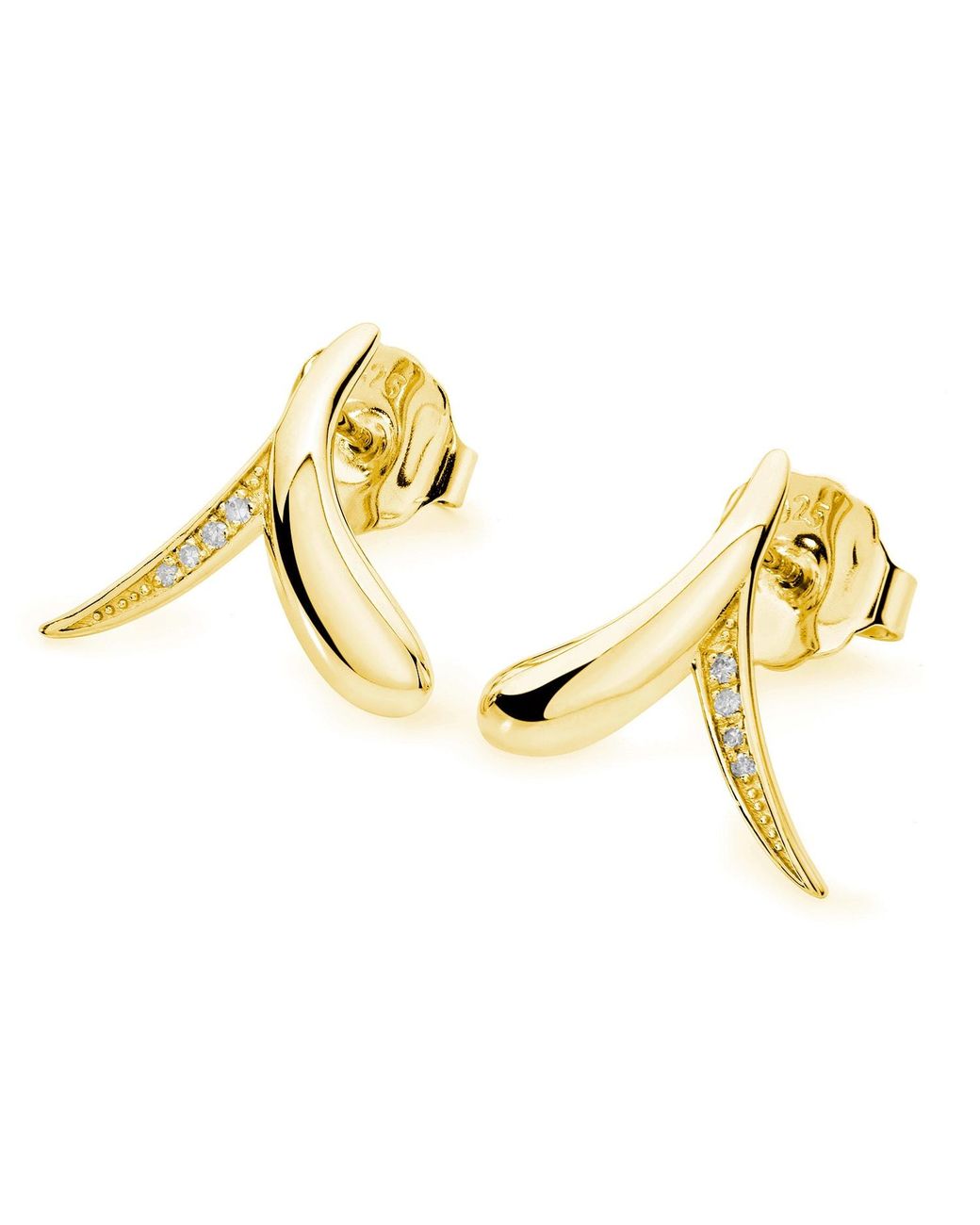 Lucy Quartermaine Metallic Sycamore Studs