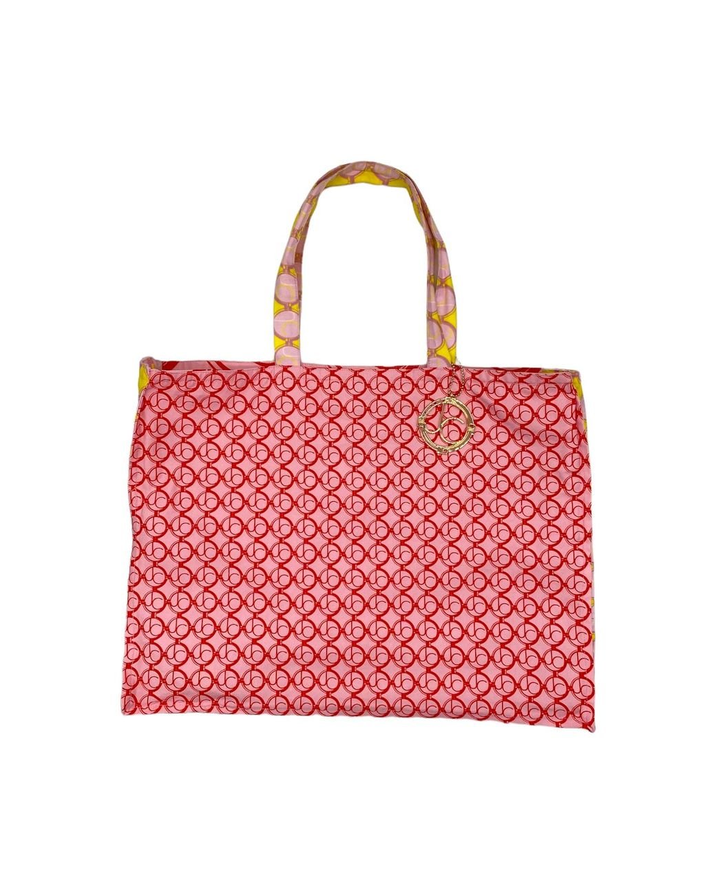 Jc Jumbo & Mini Ruby Limon Medallion Reversible Tote Bag