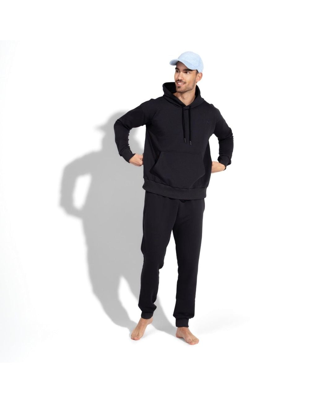 Maison Tangerine Blue Premium Cotton Sweatshirt & Joggers Tracksuit Set For