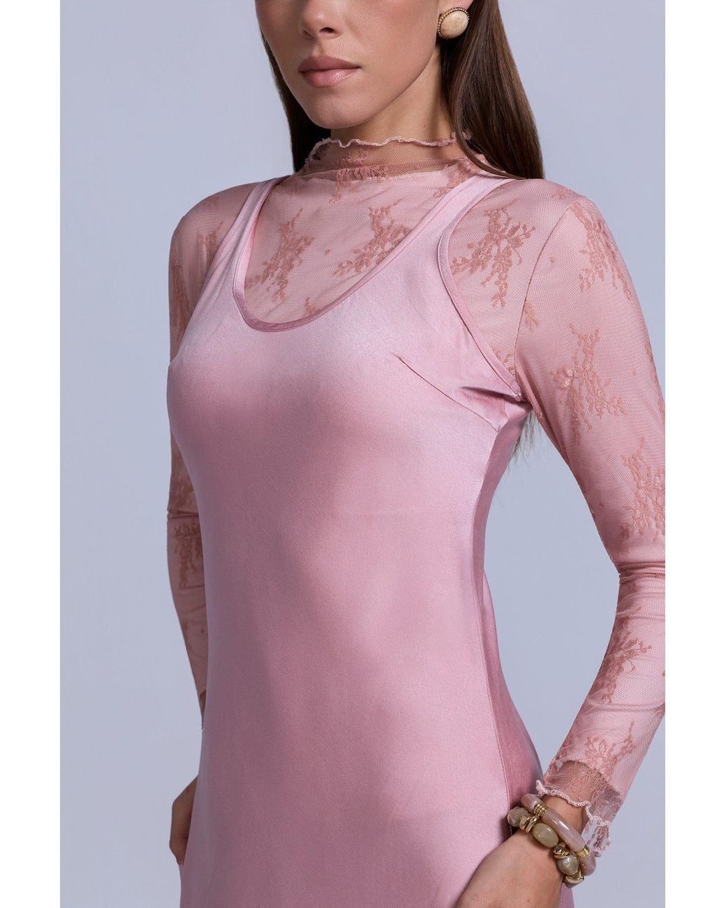 Rave on Trend Pink Lace Top