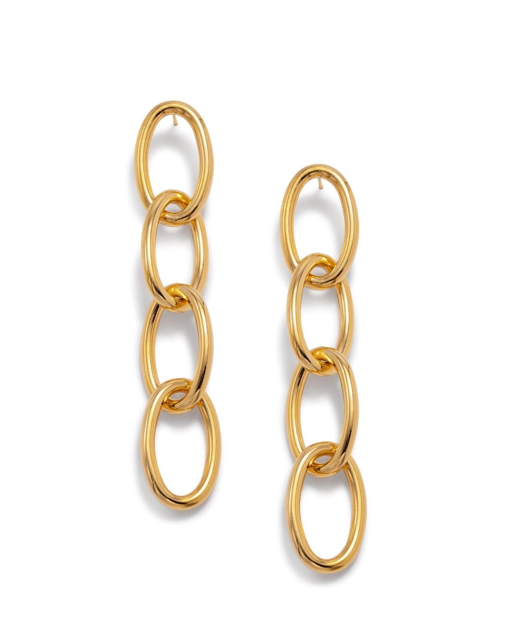 Jaredjamin Metallic Everly Drop Chain Post Earrings