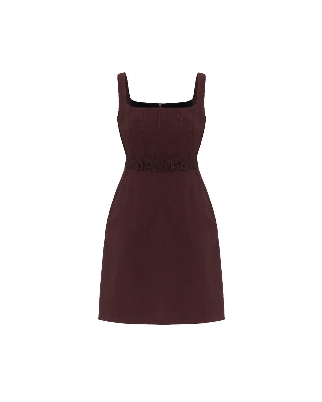 Georgette Red Mocha Mini Dress