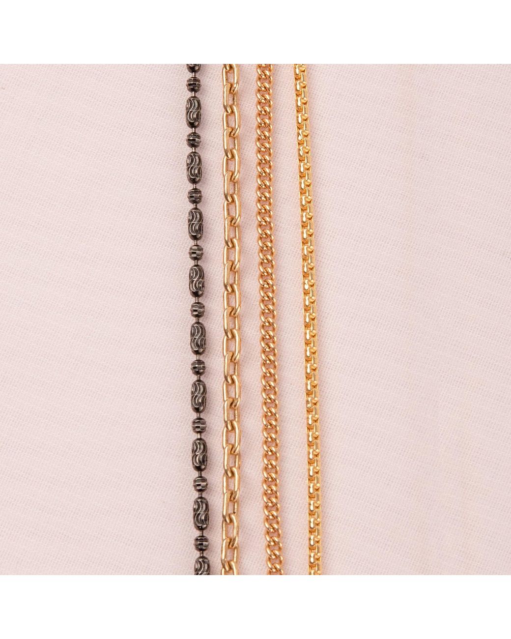 Maya Brenner Metallic Rhodium Antique Bead Chain