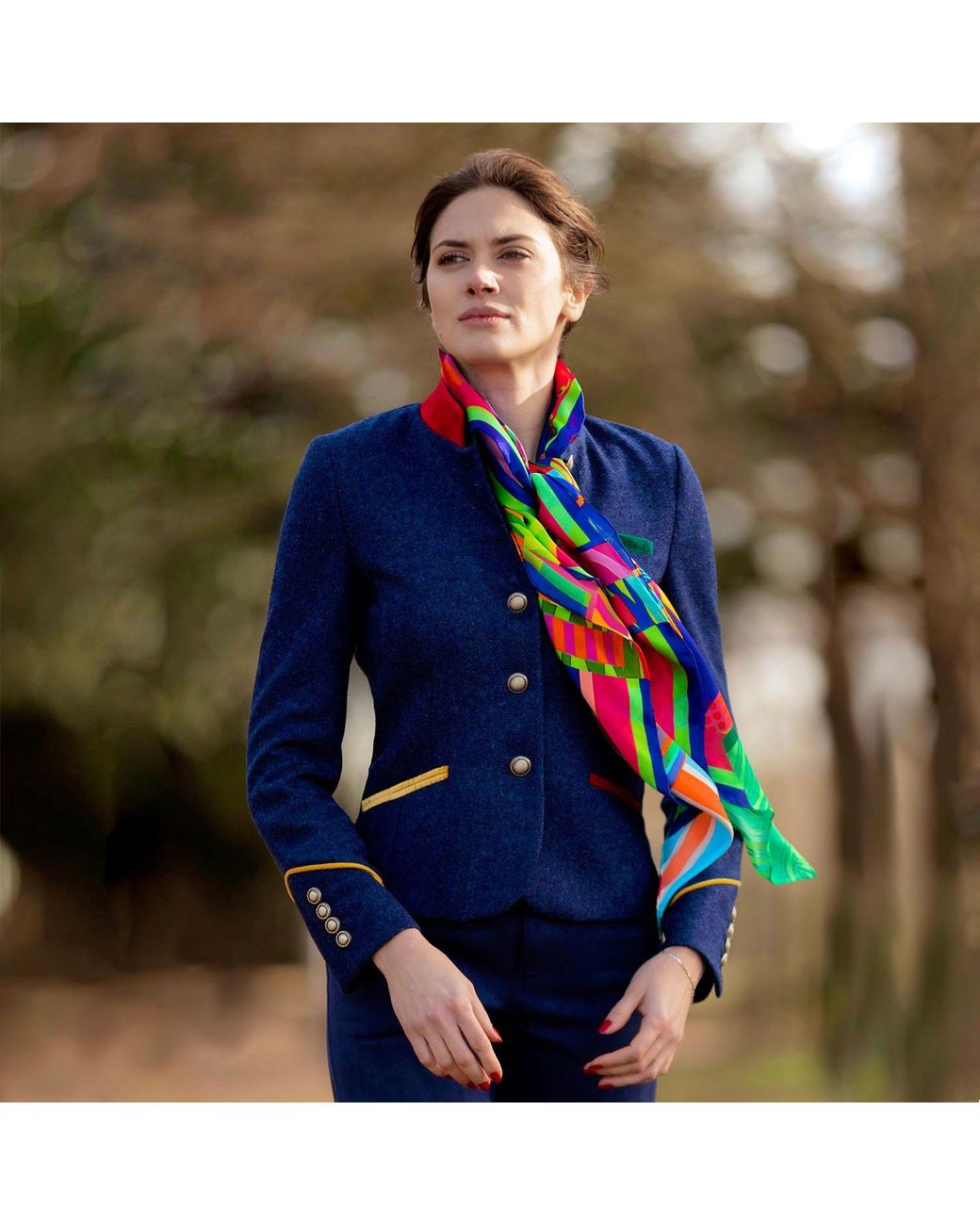 Beatrice von Tresckow Navy Tweed Luisa Short Jacket in Blue | Lyst