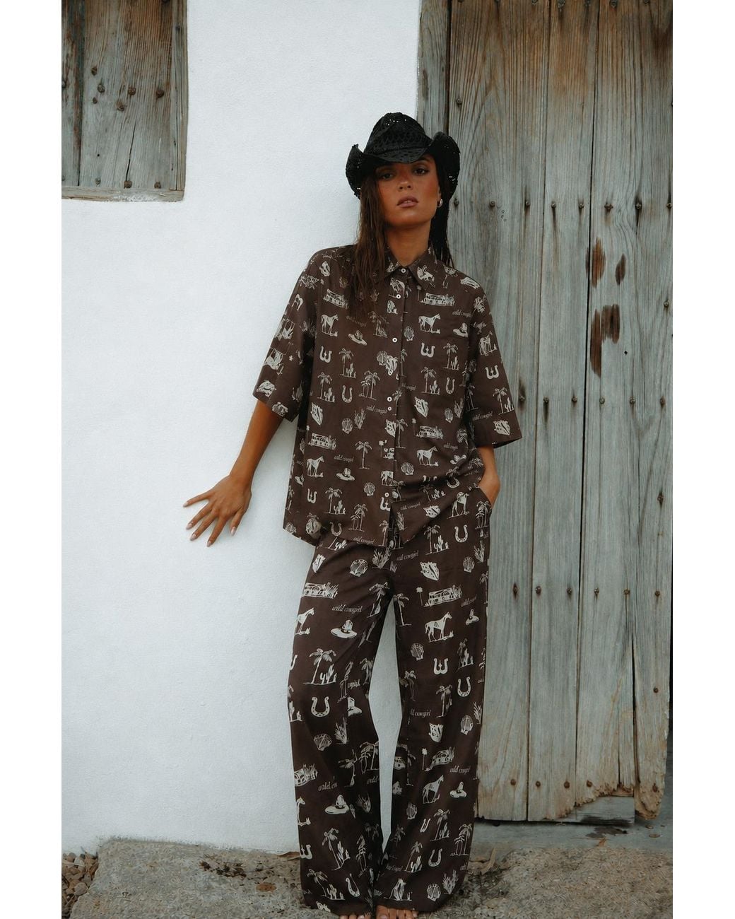 Wild Lovers Brown Rodeo Shirt