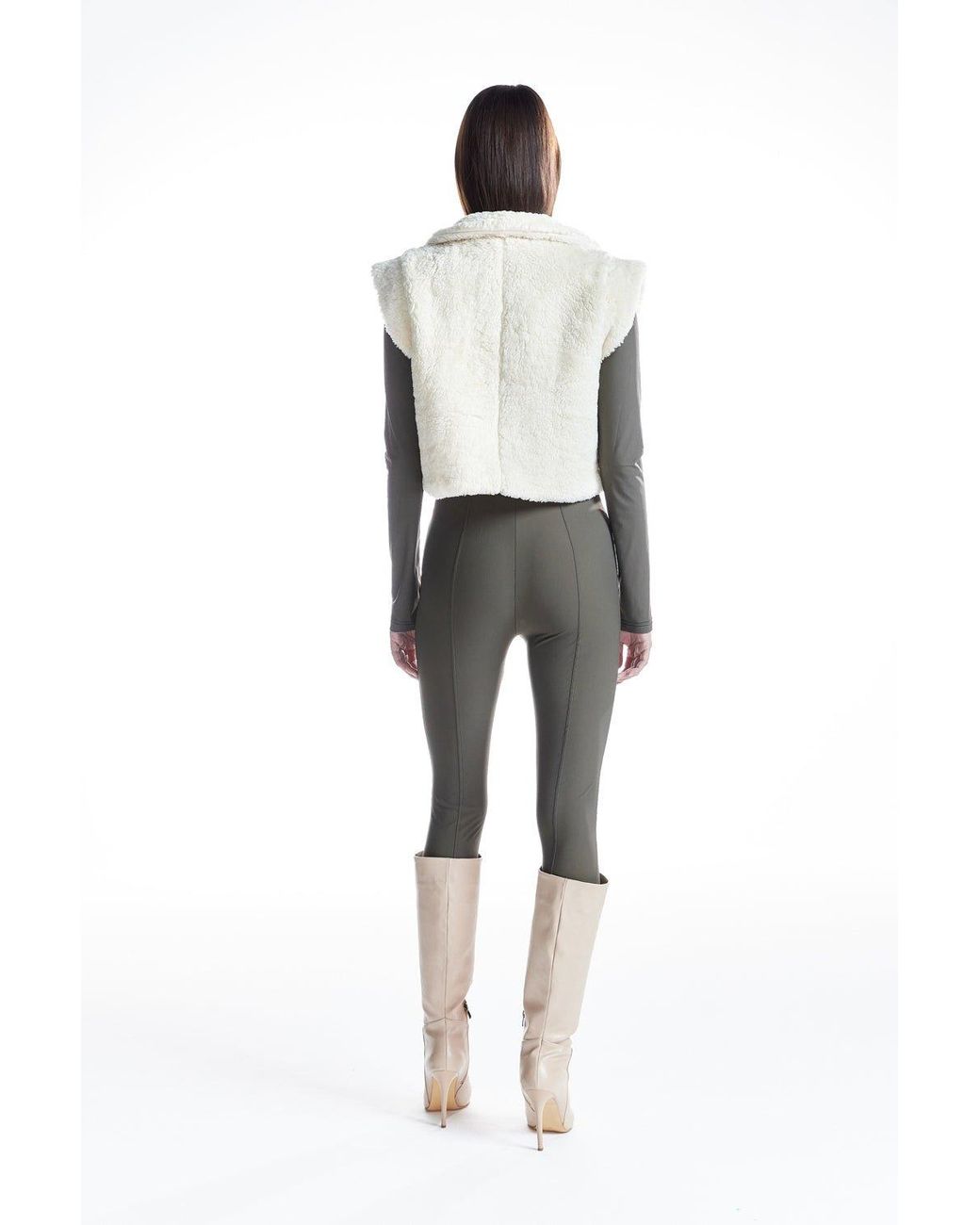 No'design White Neutrals Oversize Teddy Vest