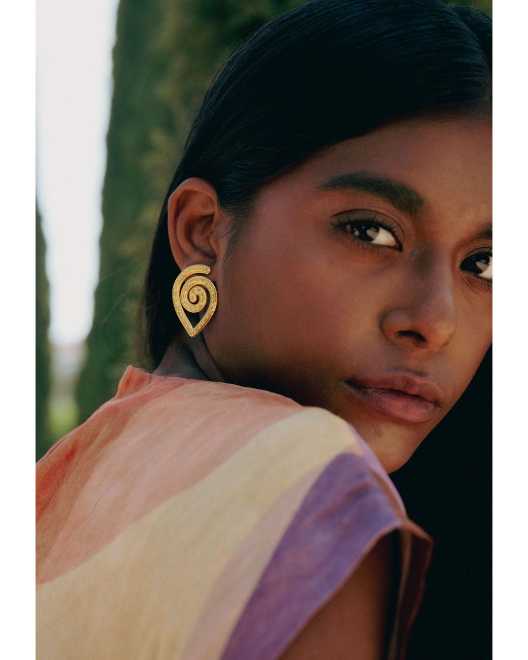 Lavani Jewels Metallic Spiral Earrings