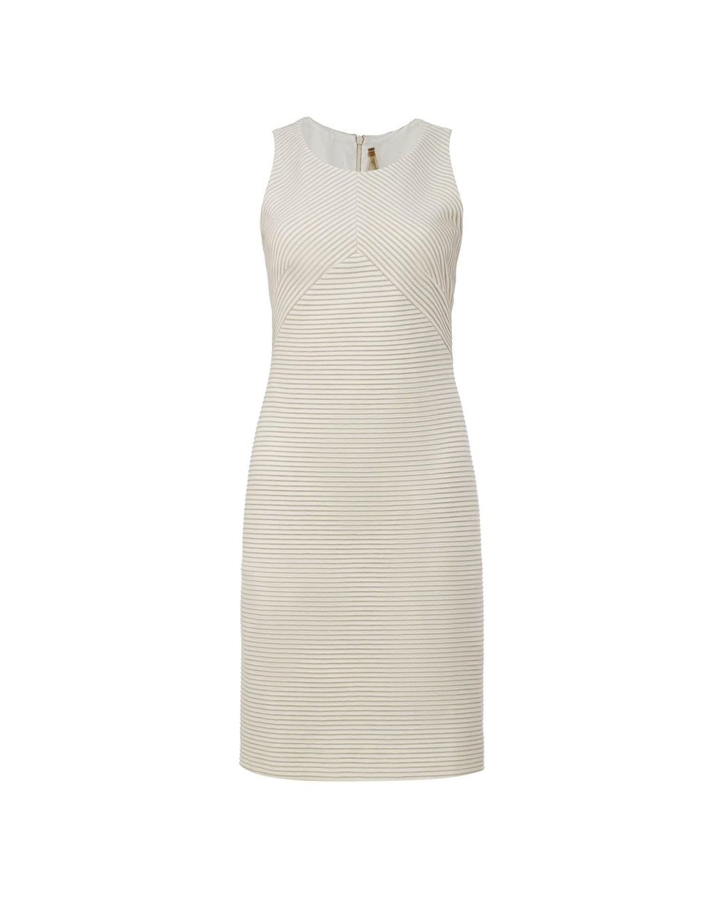 Conquista Natural Neutrals Sleeveless Fitted Dress