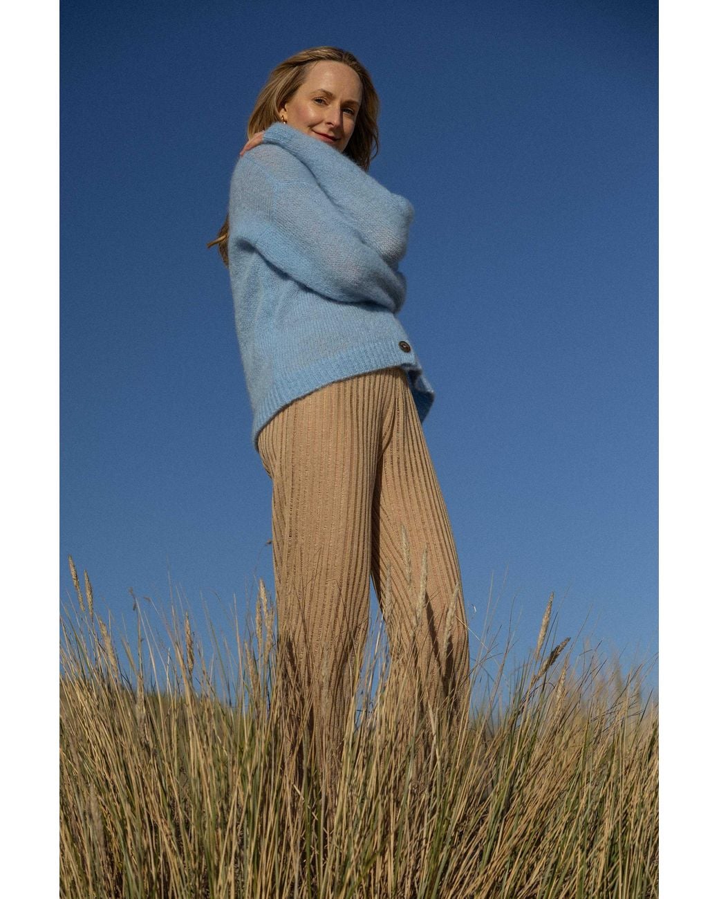 SALANIDA Blue Melody Mohair Cardigan Sky