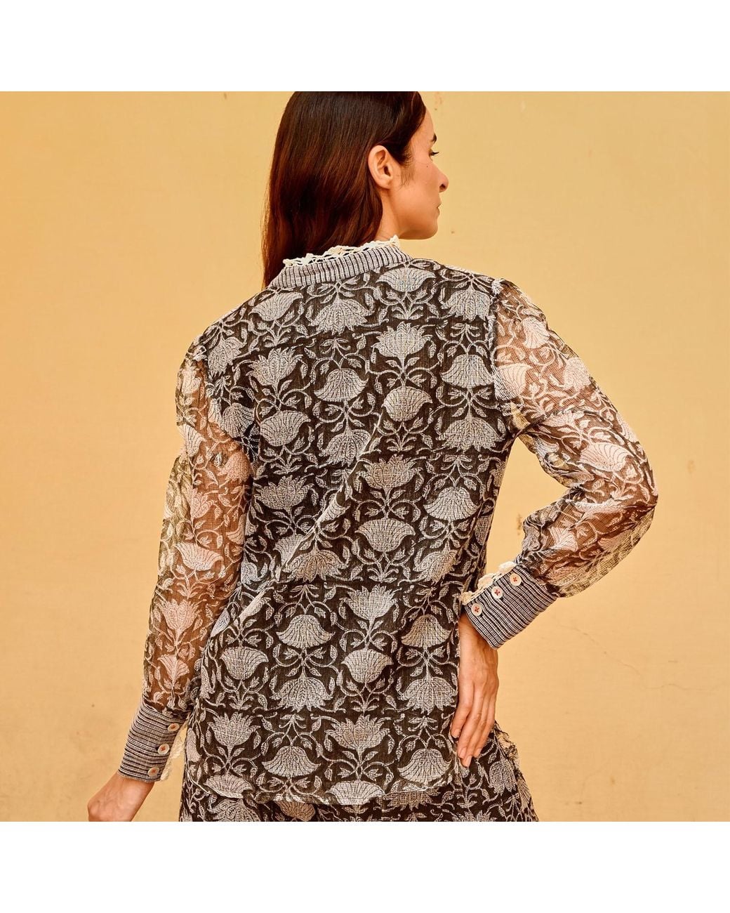 Liminal Gray Bloom Blouse