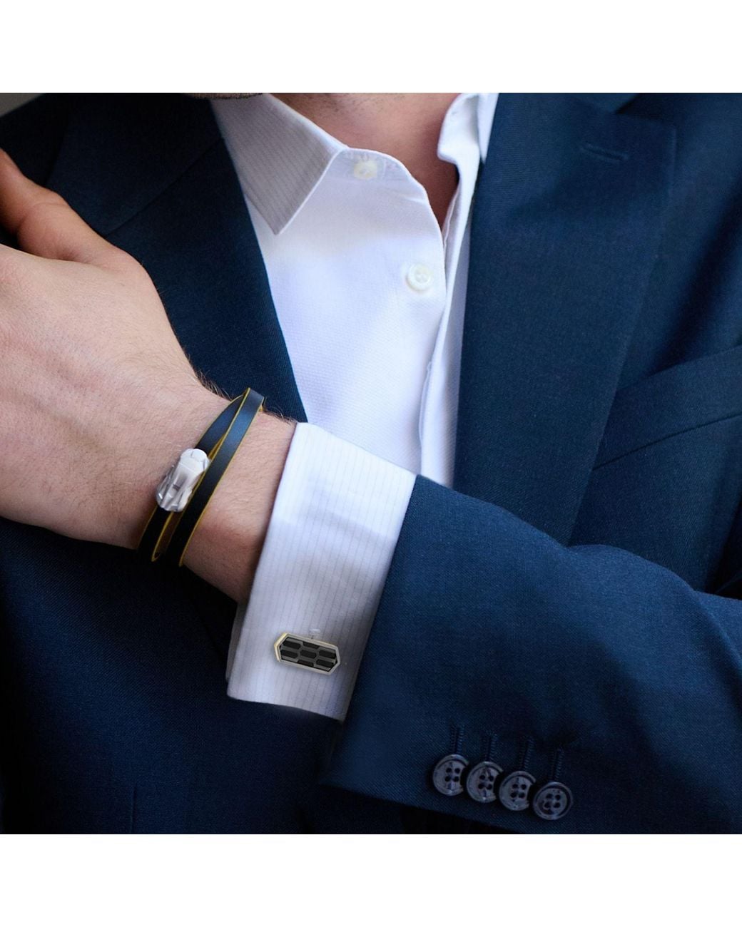 Tateossian Multicolor Automobili Lamborghini Hex Rettangolo Cufflinks for men