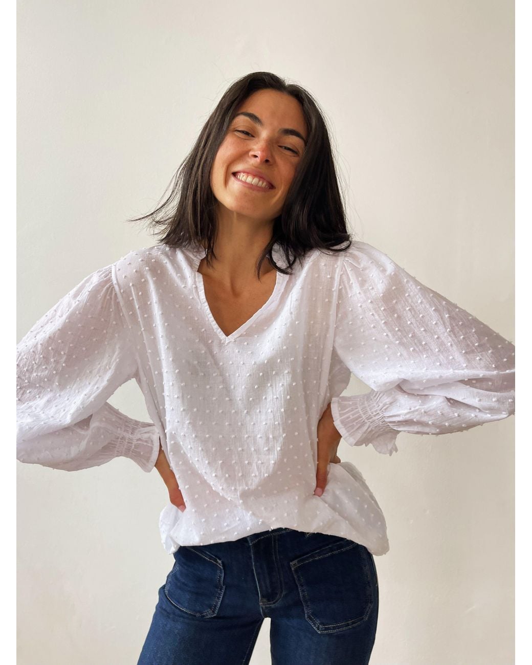 Mind Traveler White Isabella Blouse