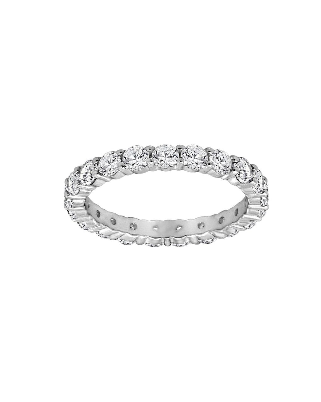 Diamonbliss Metallic Two And Half Carats Round Eternity Ring