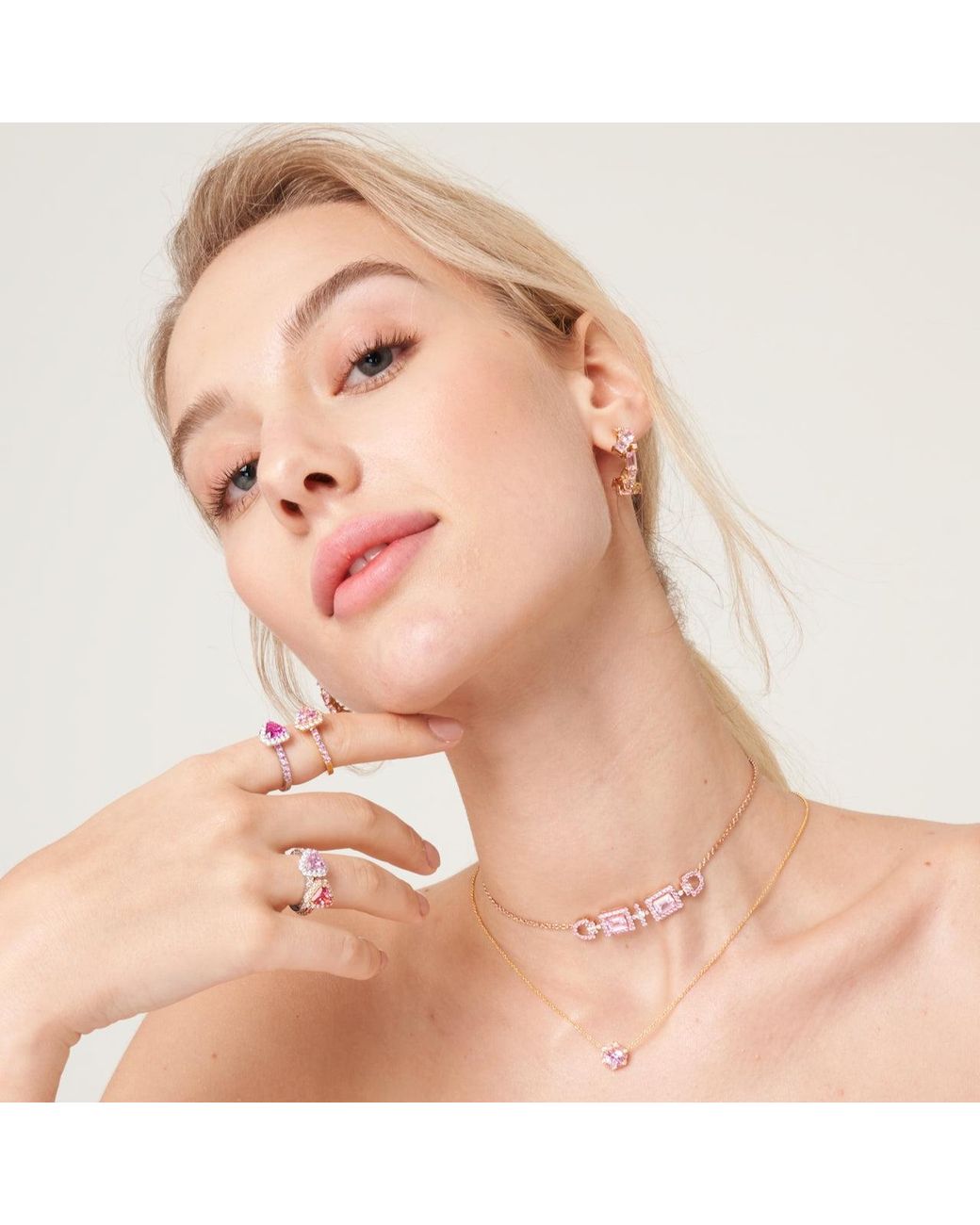 Juvetti Metallic Sapphires And Diamonds Medium Hoop Lanna Earrings