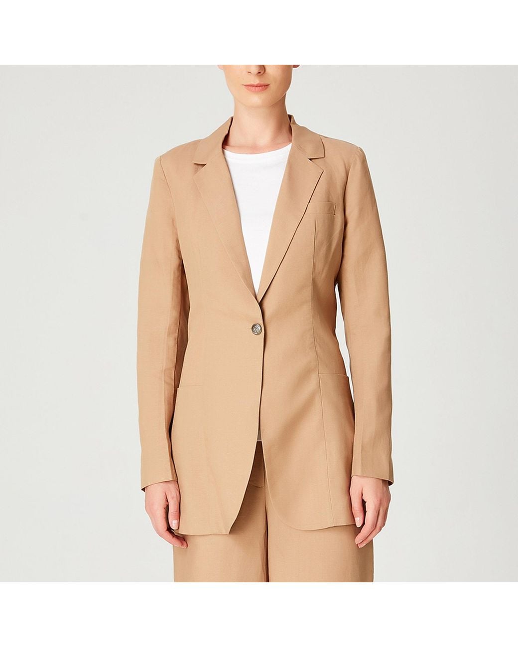 Smart and Joy Natural Tailored Blazer Jacket