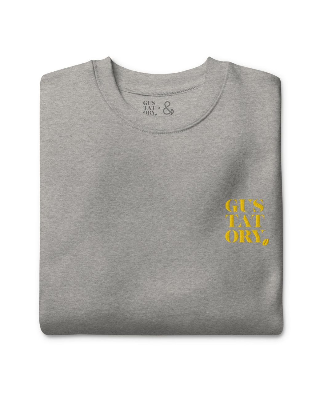 Anchor and Crew Gray Heather Gustatory Coffee Over Bills Cotton Blend Embroidered Sweatshirt
