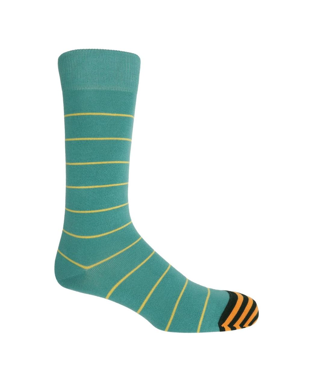 Peper Harow - Made in England Green Thin Stripe Luxury Crew & Trainer Socks Bundle for men
