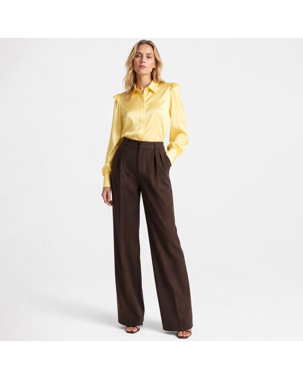 Freak Vault Yellow Laura Silk Blouse