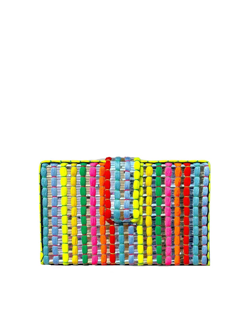 Simitri White Skittles Dori Clutch