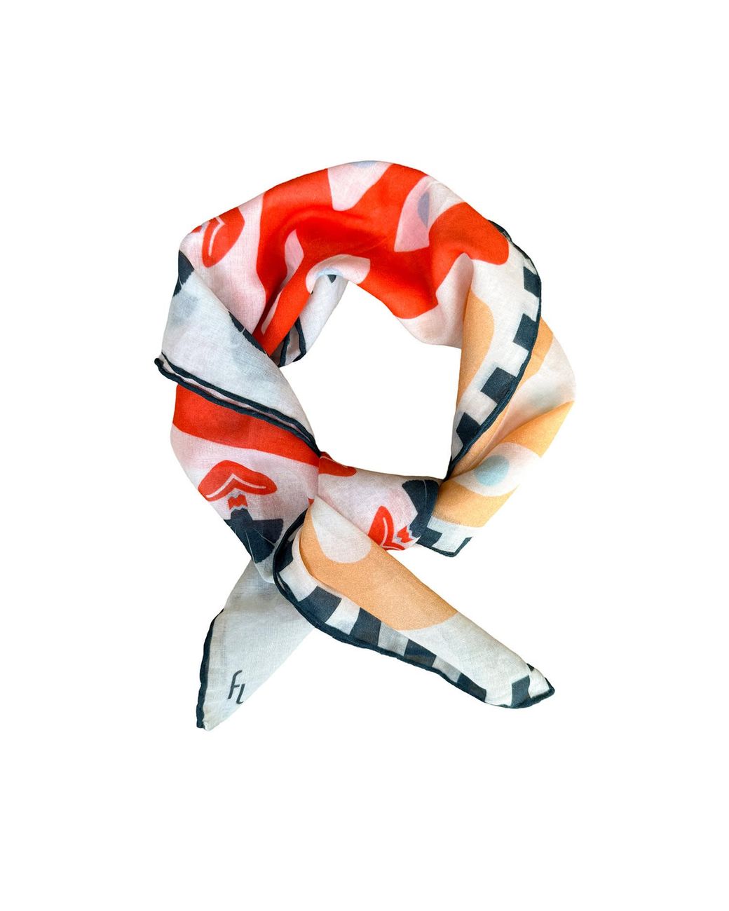Folie Living Red Apple Of My Eye Cotton Scarf Small
