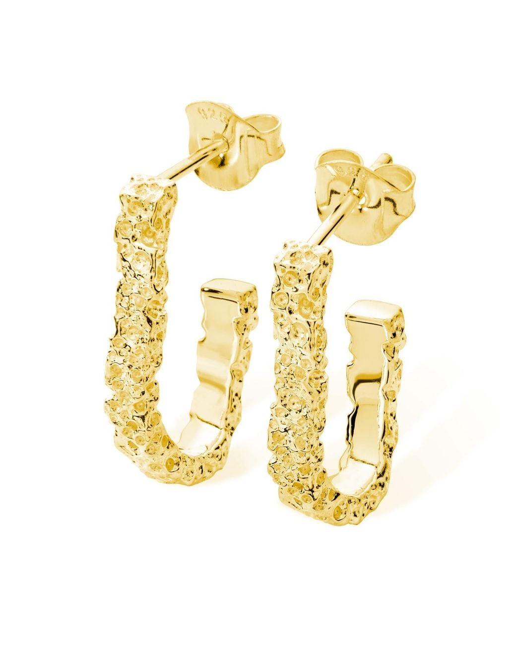 Lucy Quartermaine Metallic Half Hula Hoop Earrings